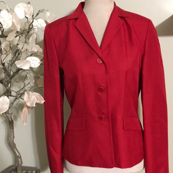 ann taylor red blazer